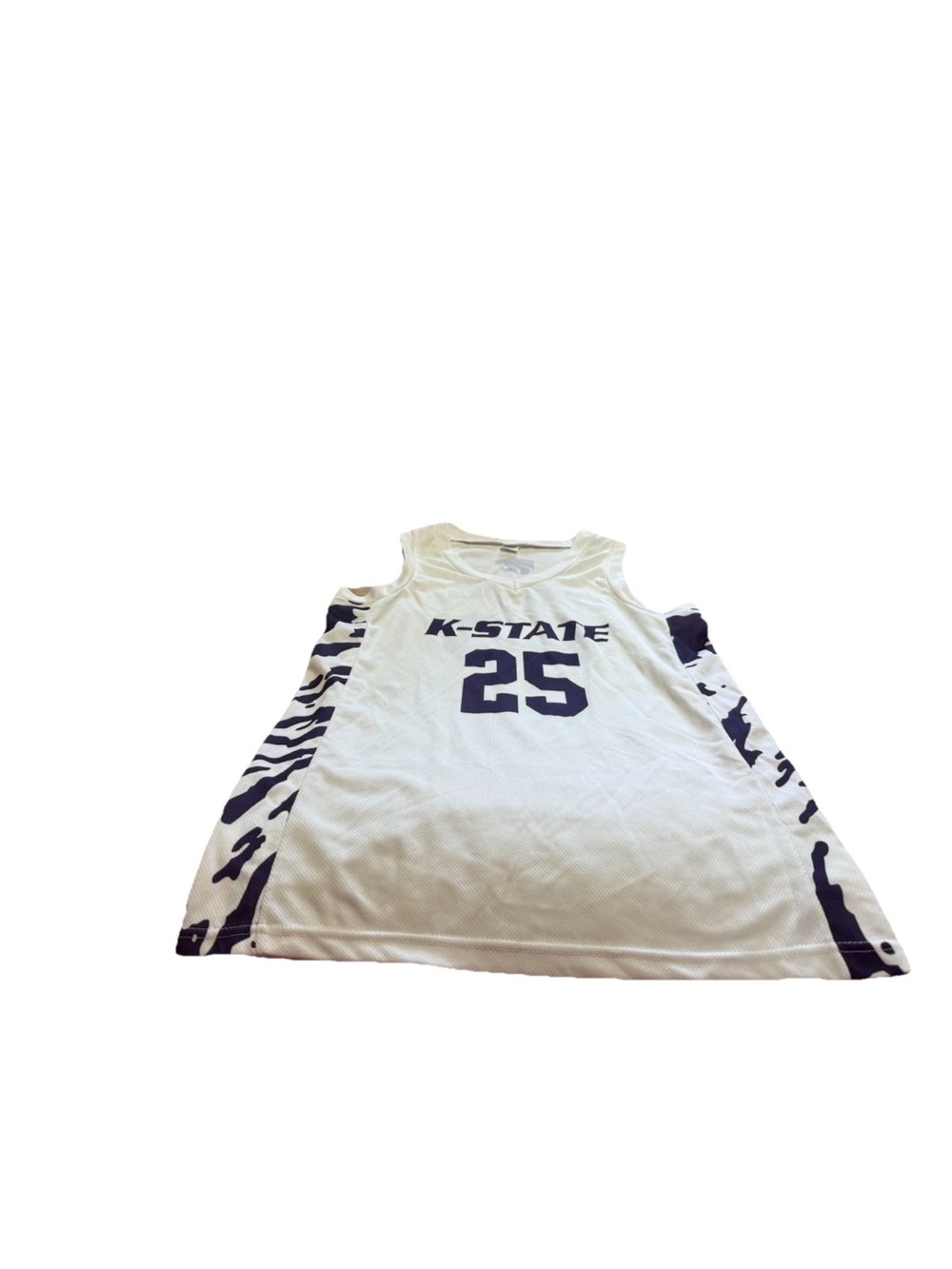 Mens White/Purple K-State Wildcats Basketball Jersey! Medium